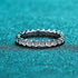 Half and Full Moissanite Diamond Wedding Band Kai - Jewelry